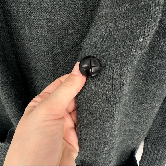 J Crew Alpaca Merino Wool Blend Cardigan Sweater, Gray, Size XS - Picture 6 of 9
